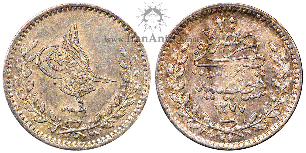 سکه 20 پارا سلطان عبدالعزیز یکم - تیپ دوم