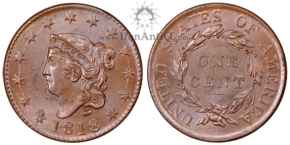 سکه یک سنت نیم تاج - Coronet One Cent