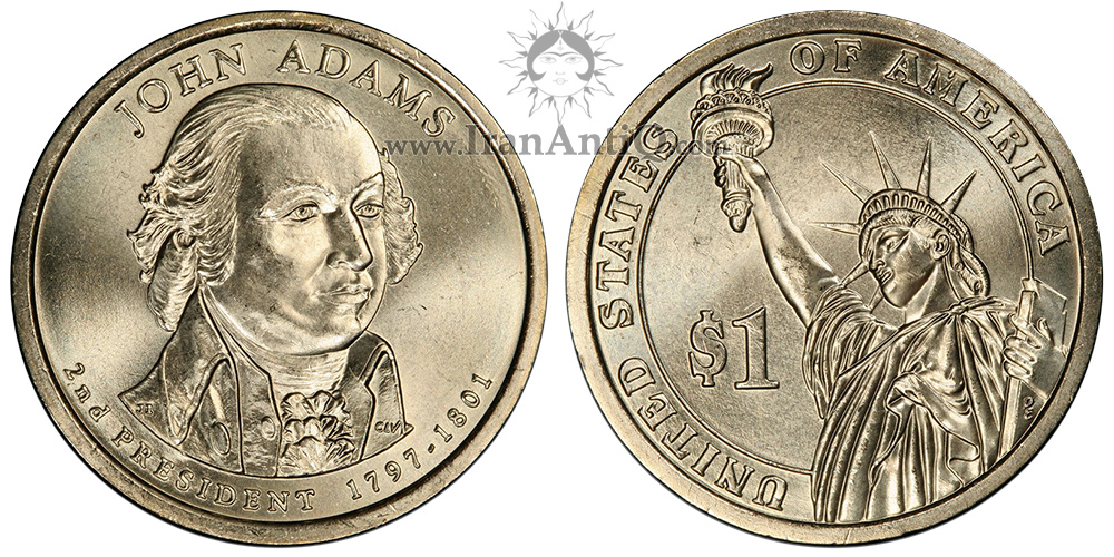 سکه یک دلار ریاست جمهوری - جان آدامز - Presidential One Dollar Coin