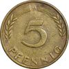 سکه 5 فینیگ 1950G جمهوری فدرال - EF40 - آلمان