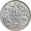 سکه 1/2 فرانک 1944 دولت فدرال - AU50 - سوئیس