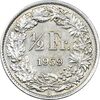 سکه 1/2 فرانک 1959 دولت فدرال - EF45 - سوئیس