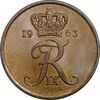 سکه 5 اوره 1963 فردریک نهم - MS61 - دانمارک