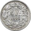 سکه 1/2 فرانک 1948 دولت فدرال - EF40 - سوئیس