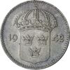 سکه 10 اوره 1942 گوستاو پنجم - AU50 - سوئد