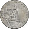 سکه 5 سنت 2018P جفرسون - EF40 - آمریکا