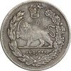 سکه 2000 دینار 1323 تصویری - EF45 - مظفرالدین شاه
