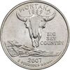 سکه کوارتر دلار 2007D ایالتی (مونتانا) - AU58 - آمریکا