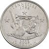 سکه کوارتر دلار 2002D ایالتی (تنسی) - MS62 - آمریکا