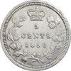 سکه 5 سنت 1858 ویکتوریا - AU50 - کانادا