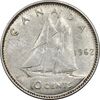سکه 10 سنت 1946 الیزابت دوم - AU55 - کانادا