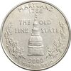 سکه کوارتر دلار 2000P ایالتی (مریلند) - AU50 - آمریکا