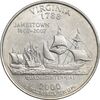 سکه کوارتر دلار 2000P ایالتی (ویرجینیا) - MS61 - آمریکا
