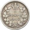 سکه 5 سنت 1899 ویکتوریا - EF40 - کانادا
