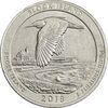 سکه کوارتر دلار 2018D پناهگاه ملی حیات وحش بلاک آیلند - EF45 - آمریکا