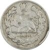 سکه 2000 دینار 1323 تصویری - VF35 - مظفرالدین شاه