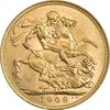 سکه طلا 1 ساورین 1908 ادوارد هفتم - MS61 - انگلیس