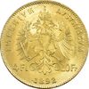 سکه 10 فرانک (4 فلورین) 1892 فرانتس یوزف یکم (طلا) - MS64 - اتریش