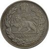 سکه 2000 دینار 1323 (2 تاریخ کوچک پایین) تصویری - EF45 - مظفرالدین شاه