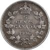 سکه 5 سنت 1906 ادوارد هفتم - VF35 - کانادا