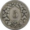سکه 5 راپن 1907 دولت فدرال - VF30 - سوئیس