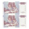 اسکناس 1000 لیر 1990 (مونته‌سوری) جمهوری - جفت - UNC63 - ایتالیا