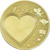 مدال هدیه ازدواج طرح قلب (طلایی) UNC