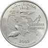 سکه کوارتر دلار 2002P ایالتی (لوئیزیانا) - AU - آمریکا