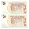 اسکناس 20 دلار 2006 جمهوری - جفت - UNC63 - زیمبابوه