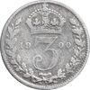 سکه 3 پنس 1900 ویکتوریا - VF30 - انگلستان