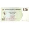 اسکناس 500 دلار 2006 جمهوری - تک - UNC62 - زیمبابوه