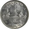 سکه 1 دلار 1935 جرج پنجم - MS63 - کانادا