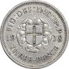 سکه 3 پنس 1938 جرج ششم - AU55 - انگلستان