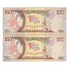 اسکناس 50 دلار 2016 جمهوری - جفت - UNC62 - گویان