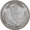 سکه 2000 دینار 1323 تصویری - EF45 - مظفرالدین شاه