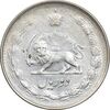 سکه 2 ریال 1329 نقره - AU55 - محمد رضا شاه