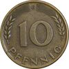 سکه 10 فینیگ 1950G جمهوری فدرال - EF45 - آلمان