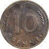 سکه 10 فینیگ 1967F جمهوری فدرال - EF45 - آلمان