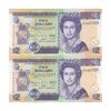 اسکناس 2 دلار 2017 الیزابت دوم - جفت - UNC63 - بلیز