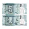 اسکناس 100 دلار 2022 الیزابت دوم - جفت - UNC65 - جامائیکا