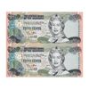 اسکناس 50 سنت 2001 الیزابت دوم - جفت - UNC65 - باهاما