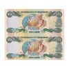 اسکناس 50 سنت 2001 الیزابت دوم - جفت - UNC65 - باهاما