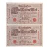 اسکناس 1000 مارک 1910 ویلیام دوم - جفت - UNC64 - آلمان