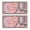 اسکناس 20 ریال (انصاری - مهران) ریال باز - پرفیکس 99 - جفت - UNC62 - محمد رضا شاه