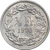 سکه 1/2 فرانک 1970 دولت فدرال - MS62 - سوئیس