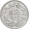 سکه 1/2 فرانک 1969 دولت فدرال - MS62 - سوئیس