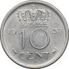 سکه 10 سنت 1957 یولیانا - MS61 - هلند