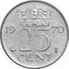 سکه 25 سنت 1970 یولیانا - EF45 - هلند