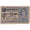 اسکناس 5 مارک 1917 ویلیام دوم - تک - VF - آلمان