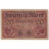 اسکناس 20 مارک 1918 ویلیام دوم - تک - F - آلمان